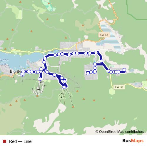 Red bus Line Map