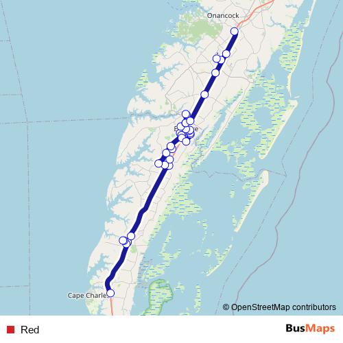 Red bus Line Map