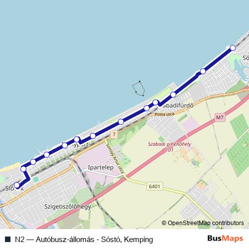 N2 bus Line Map