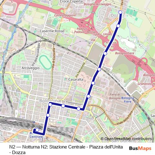 N2 bus Line Map