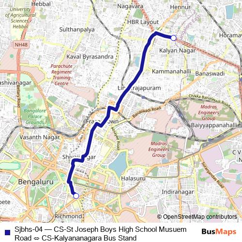 Sjbhs-04 bus Line Map