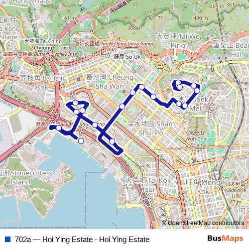 702a bus Line Map