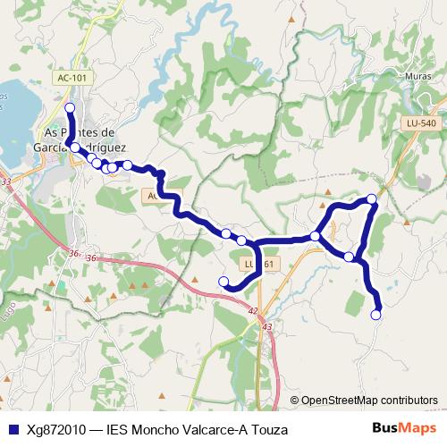 Xg872010 bus Line Map