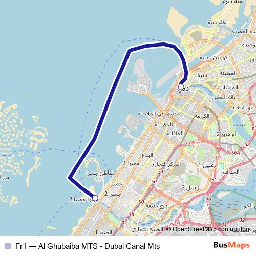 Fr1 ferry Line Map