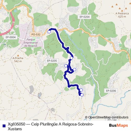 Xg835050 bus Line Map