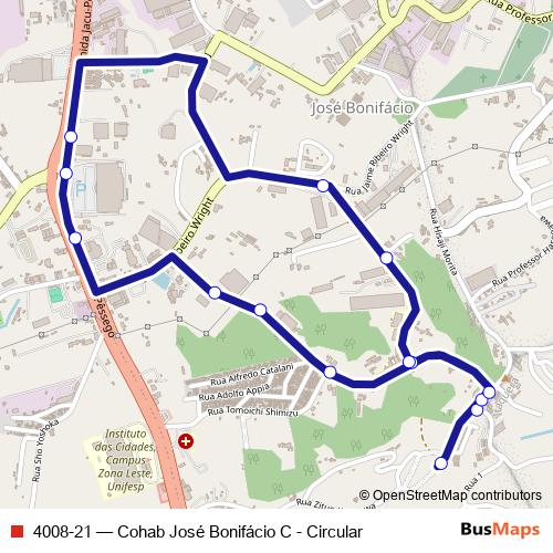 4008-21 bus Line Map