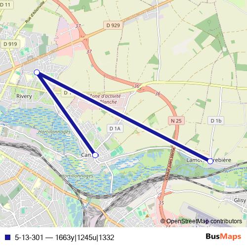 5-13-301 bus Line Map
