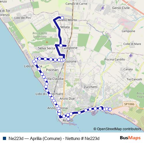 Ne223d bus Line Map