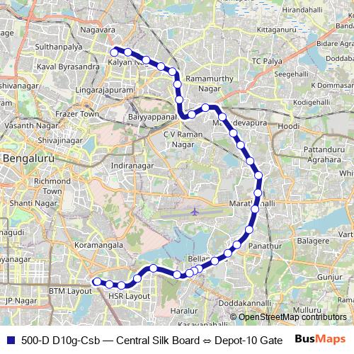 500-D D10g-Csb bus Line Map