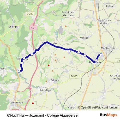 63-Ls114a bus Line Map
