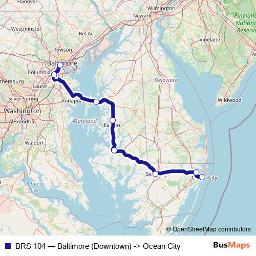 BRS 104 bus Line Map