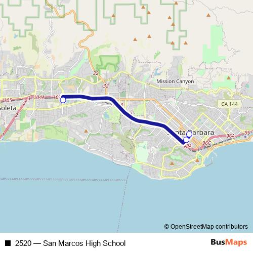 2520 bus Line Map