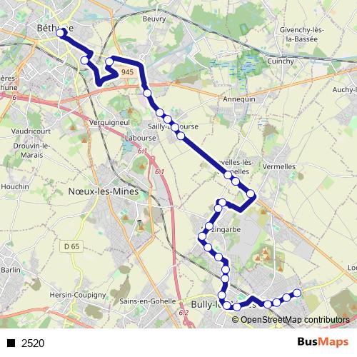 2520 bus Line Map