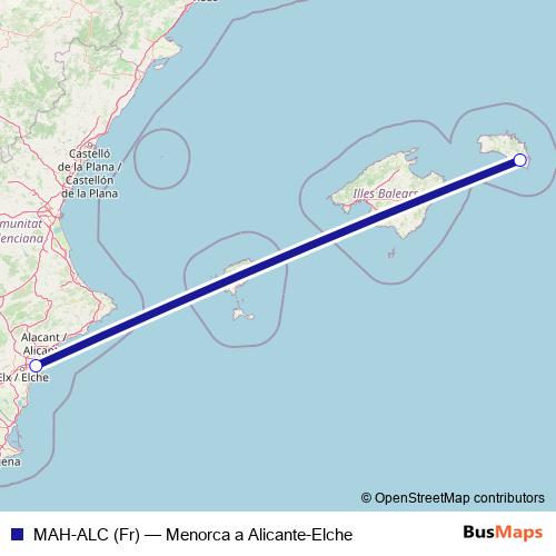 MAH-ALC (Fr) air Line Map