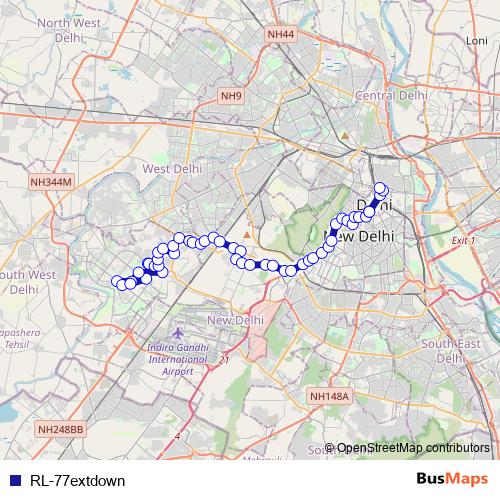 RL-77extdown bus Line Map