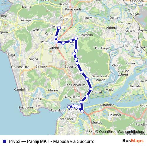 Prv53 bus Line Map