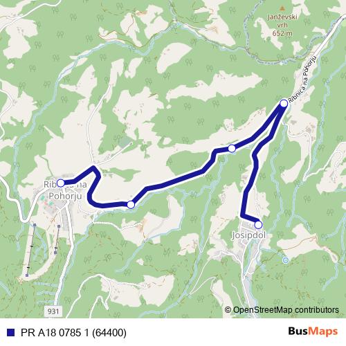 PR A18 0785 1 (64400) bus Line Map