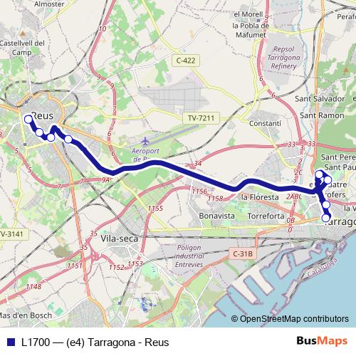 L1700 bus Line Map