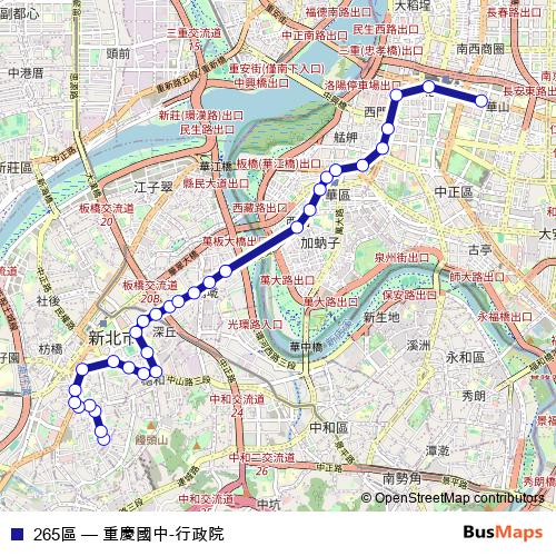 265區 bus Line Map