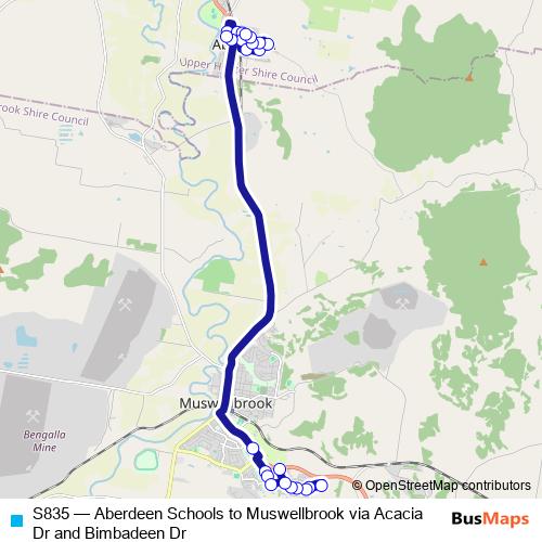 S835 bus Line Map