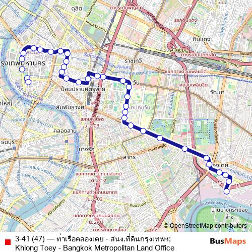 3-41 (47) bus Line Map