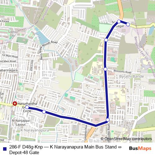 286-F D48g-Knp bus Line Map