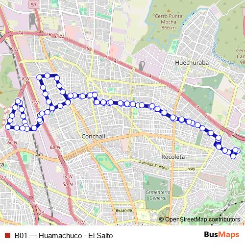 B01 bus Line Map