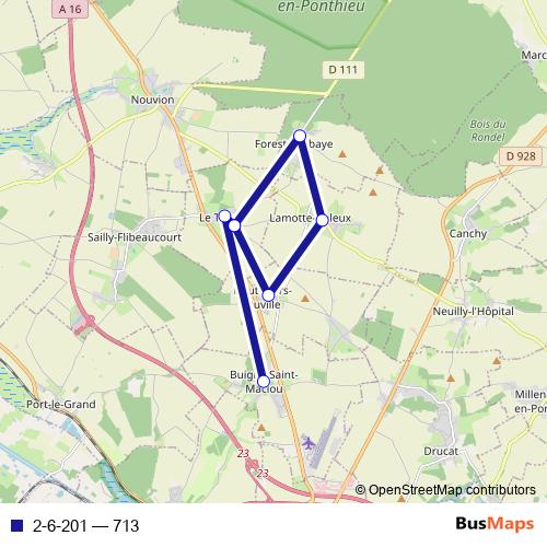 2-6-201 bus Line Map