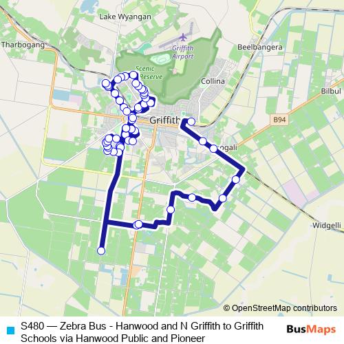 S480 bus Line Map