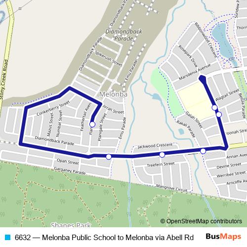 6632 bus Line Map