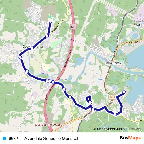 6632 bus Line Map