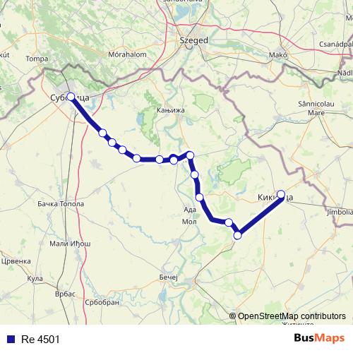 Re 4501 rail Line Map