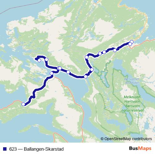 623 bus Line Map