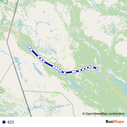 623 bus Line Map