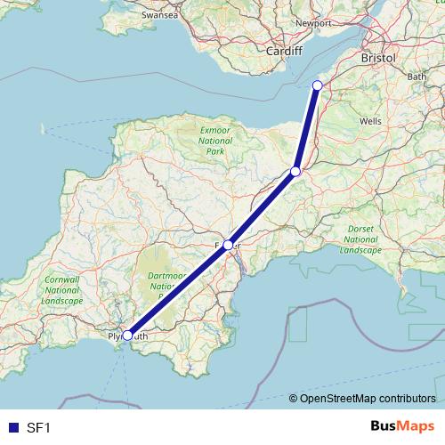 SF1 bus Line Map