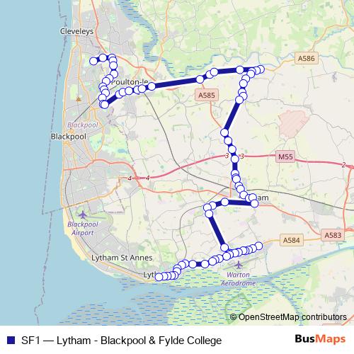 SF1 bus Line Map