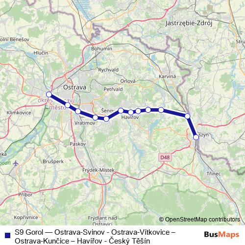 S9 Gorol rail Line Map