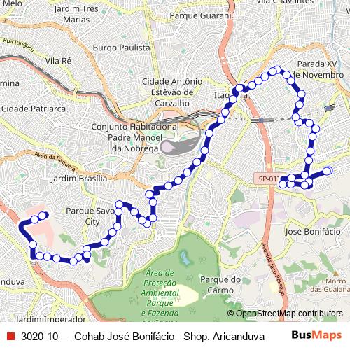 3020-10 bus Line Map