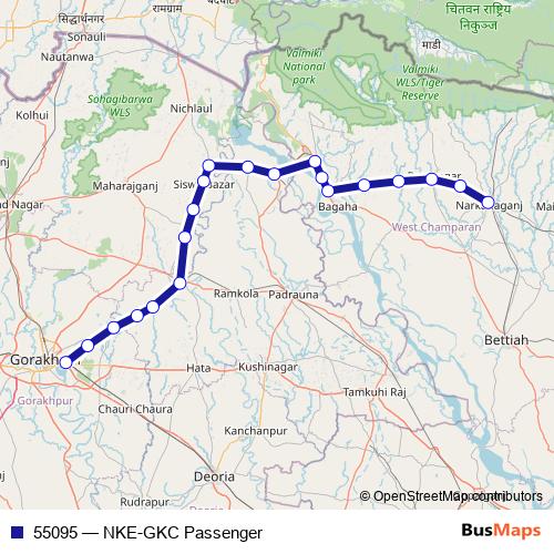 55095 rail Line Map