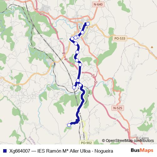 Xg664007 bus Line Map