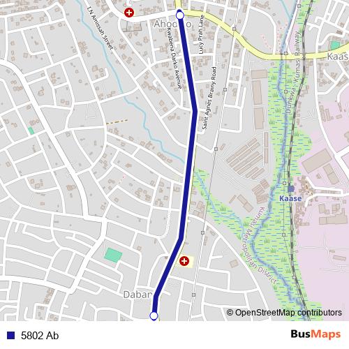 5802 Ab bus Line Map
