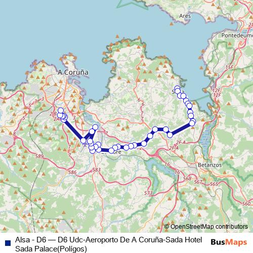 Alsa - D6 bus Line Map