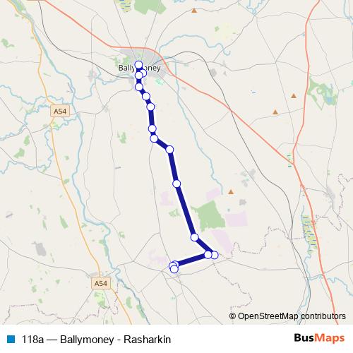 118a bus Line Map
