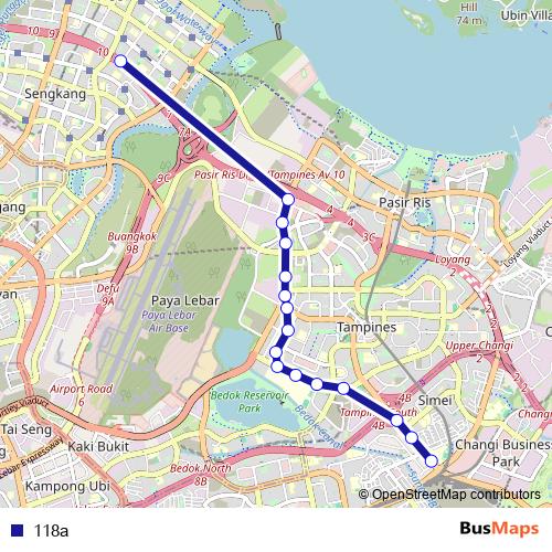 118a bus Line Map