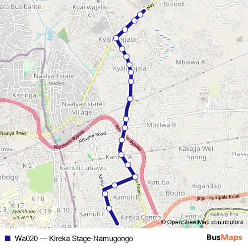 Wa020 bus Line Map