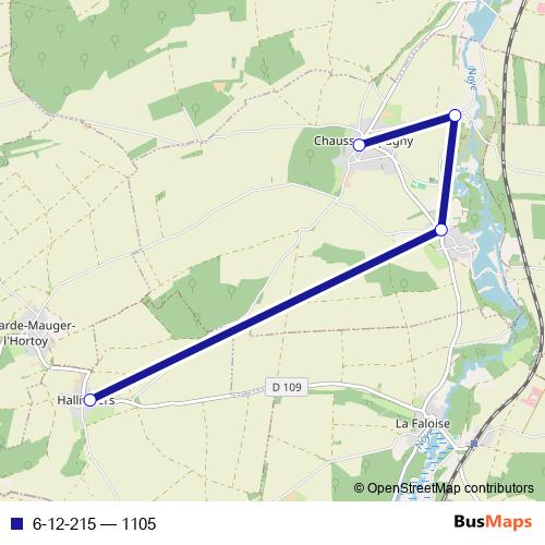 6-12-215 bus Line Map