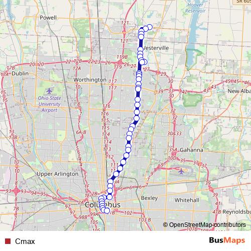 Cmax bus Line Map