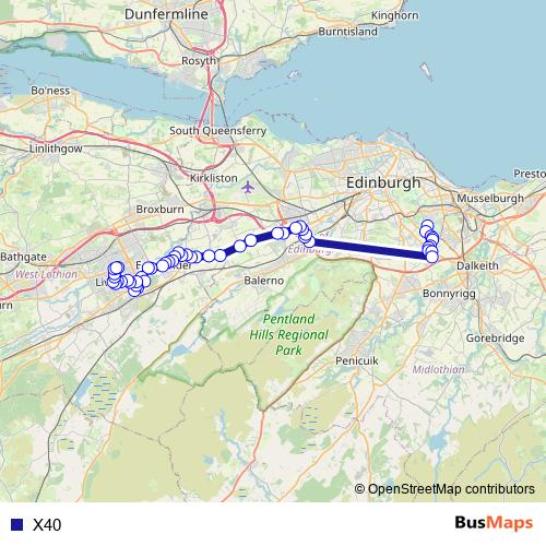 X40 bus Line Map