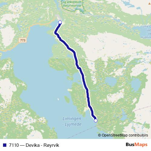7110 bus Line Map