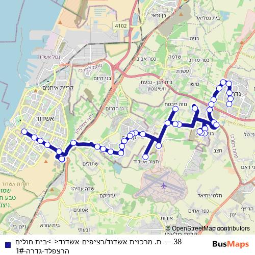 38 bus Line Map